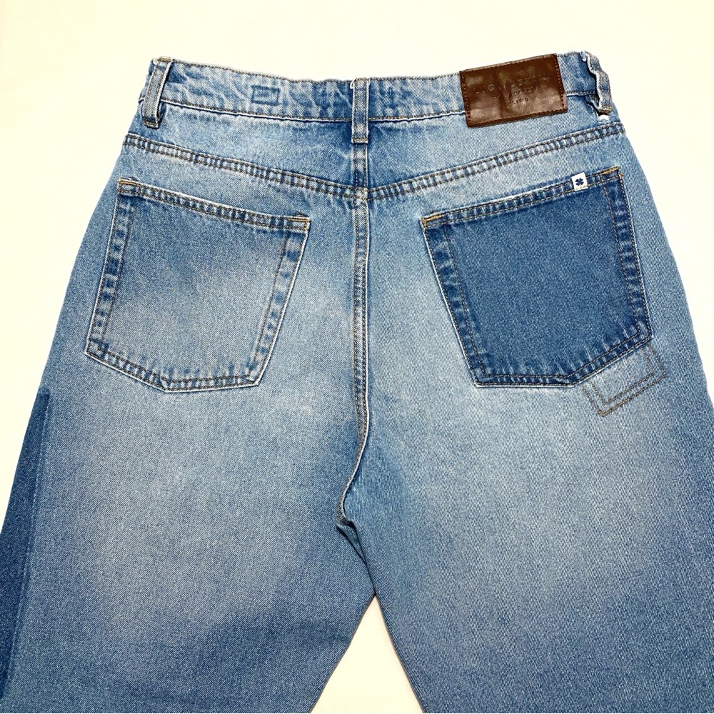 Lucky Brand High Rise Mom Patchwork Jeans Women’s Size 4/27" Blue Boho Festival - Picture 6 of 15
